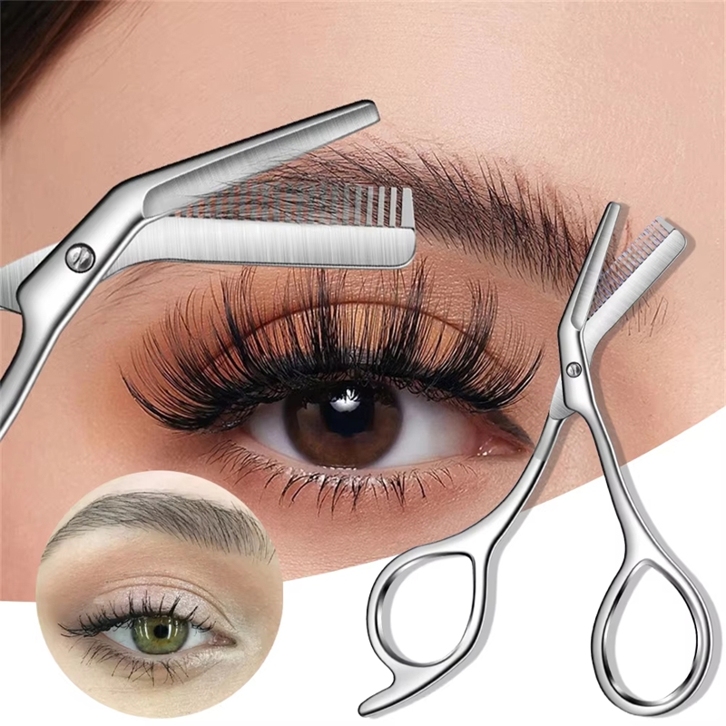 Men'S Grooming Hair Removal - 1Pc Stainless Steel Eyebrow Trimmer Scissors