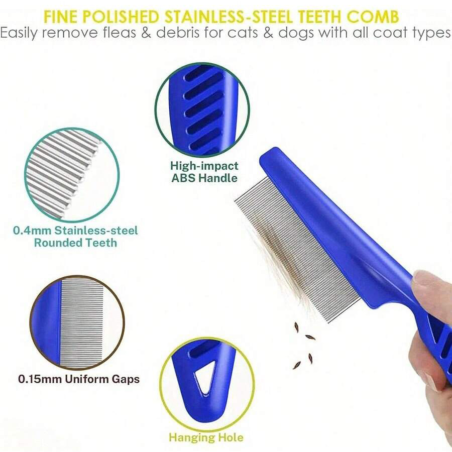 4Pcs/6Pcs Pet Comb Flea Comb F - مراجعة Comb Fine Tooth وسعره