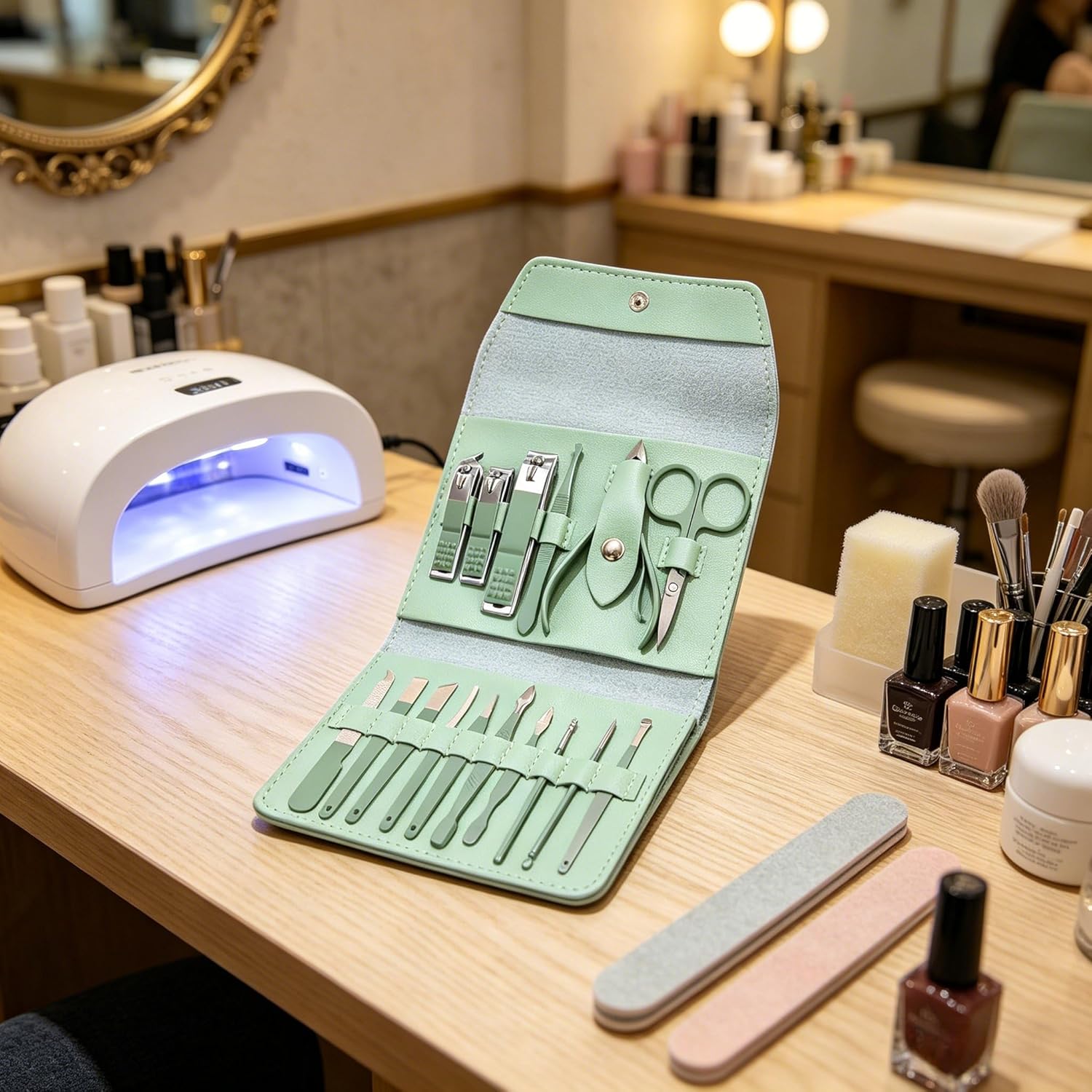 Manicure Set Nail Clippers set - مراجعة Mens Grooming Kit Luxury وسعره