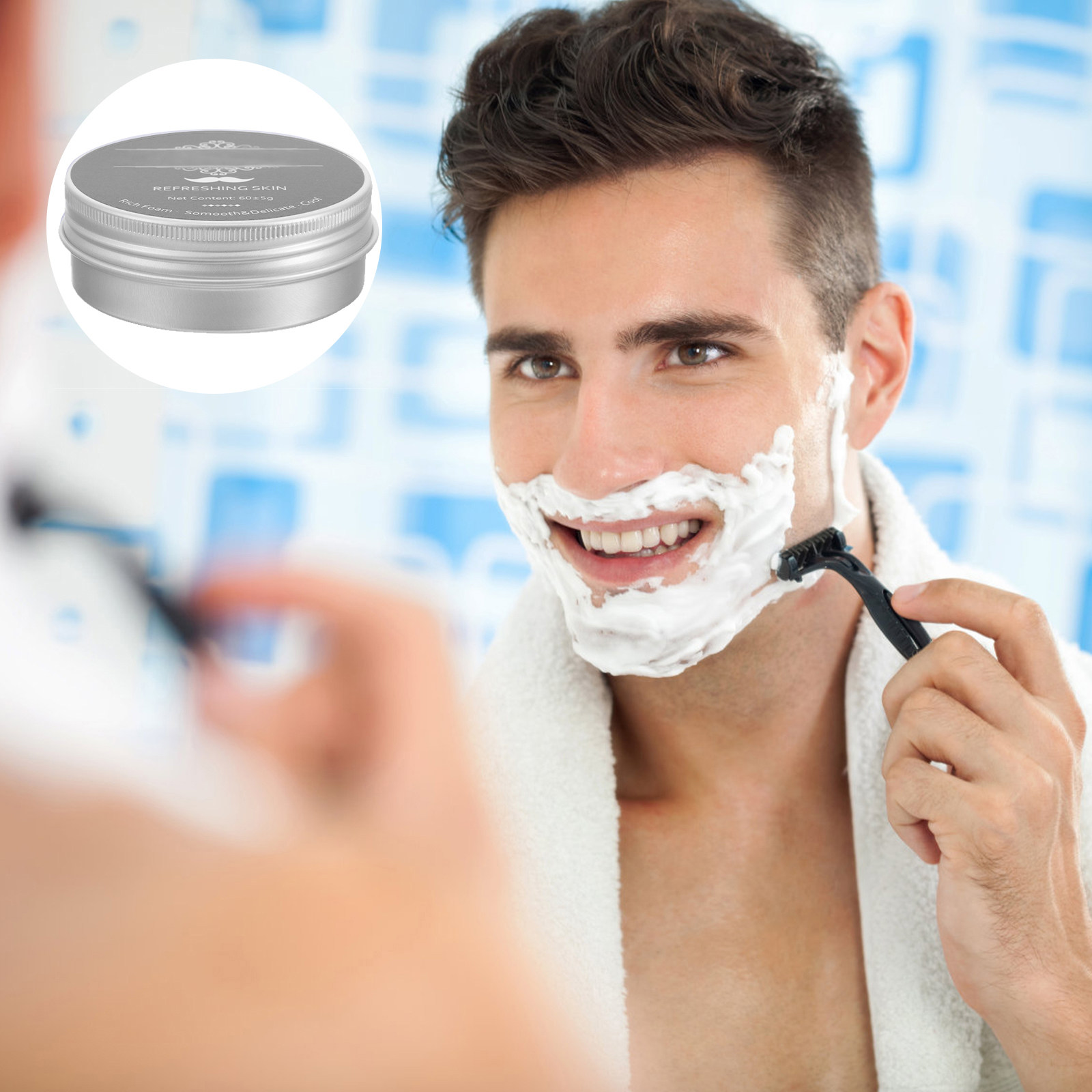 Peppermint Shaving Soap Mint B - مراجعة Men'S Grooming Hair Removal وسعره