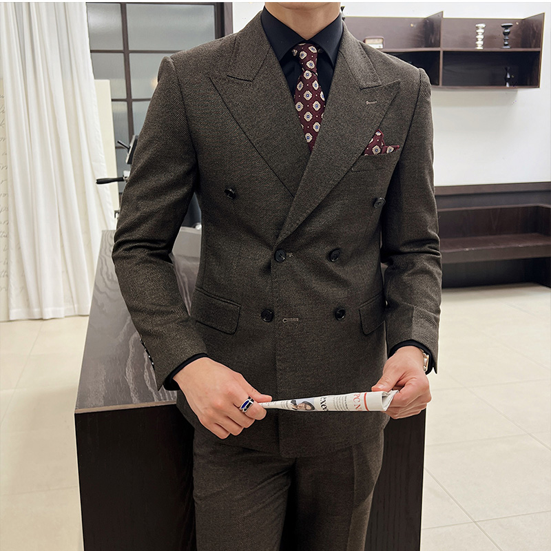 Men Vintage Luxury Double Brea - مراجعة Mens Grooming Kit Luxury وسعره