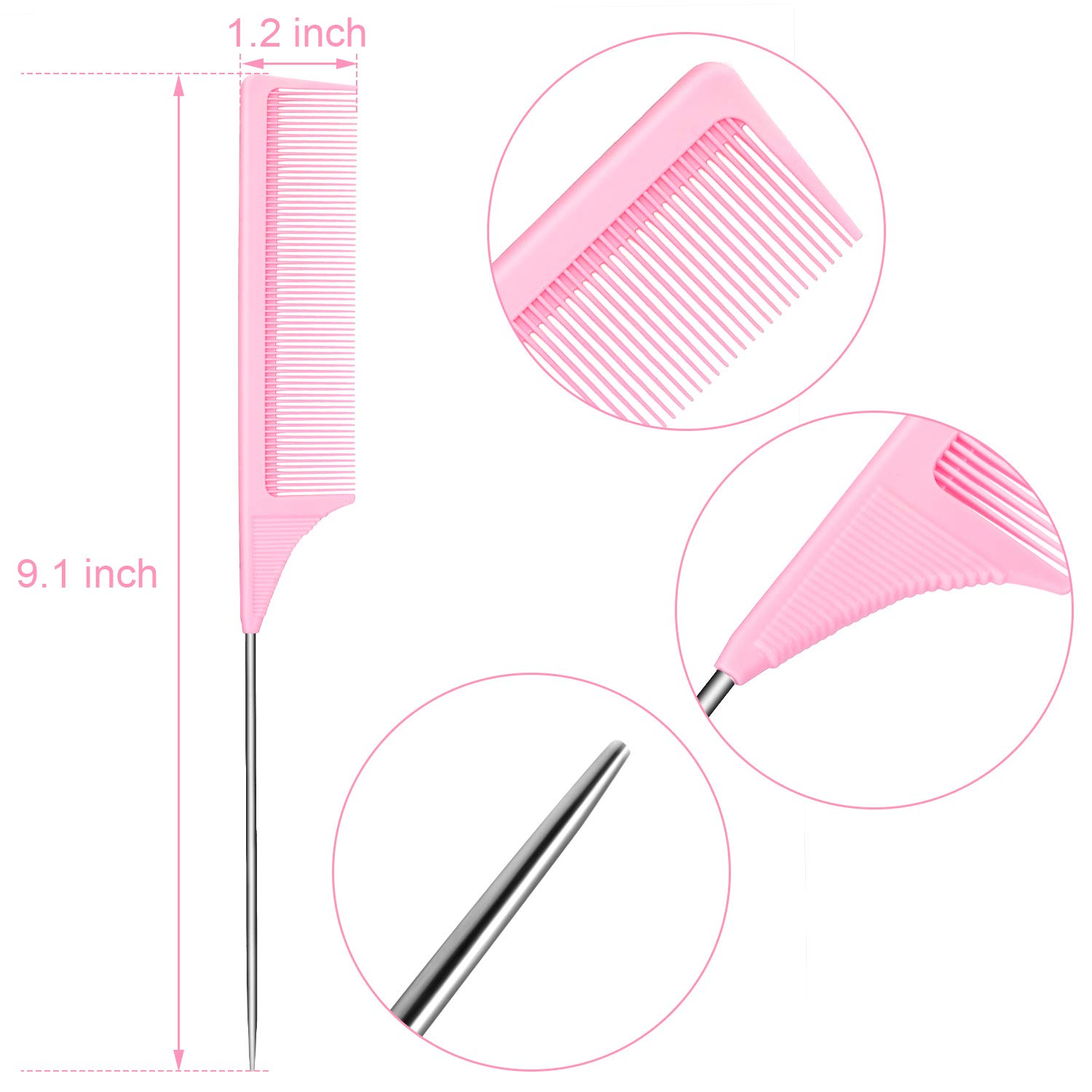 3-Pack Carbon Fiber Heat Resis - مراجعة Comb Fine Tooth وسعره