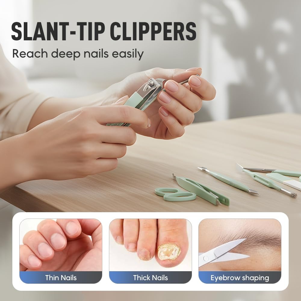 Manicure Set Nail Clippers set - مراجعة Mens Grooming Kit Luxury وسعره