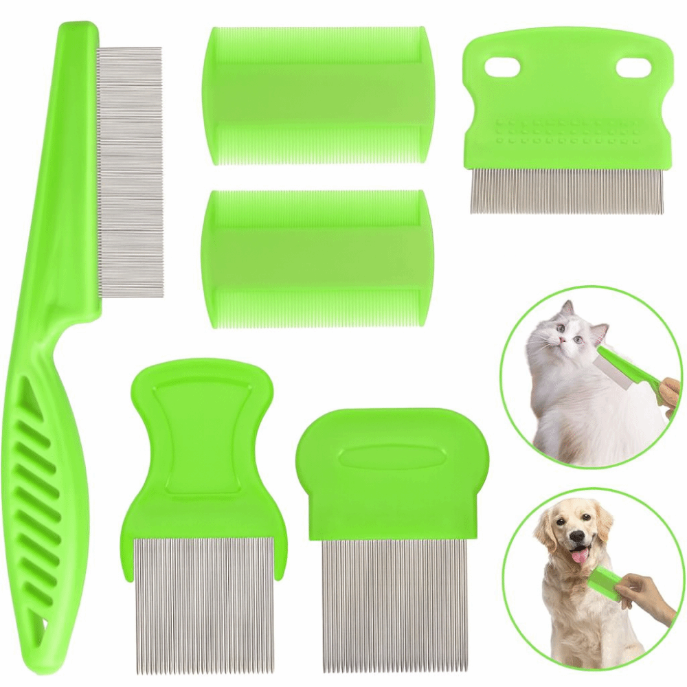 6Pcs/Set ABS Flea Comb Set Fin - مراجعة Comb Fine Tooth وسعره