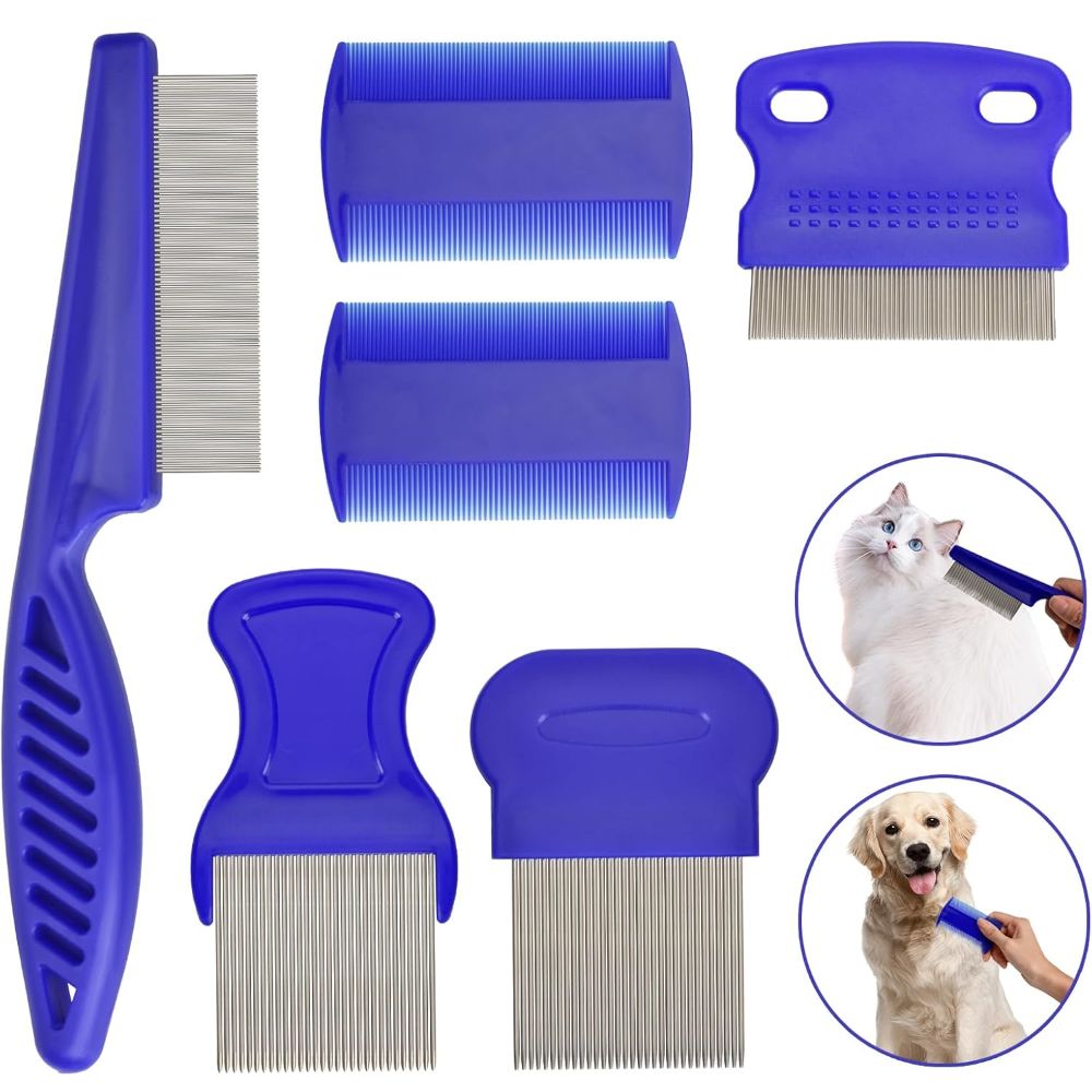 6Pcs/Set ABS Flea Comb Set Fin - مراجعة Comb Fine Tooth وسعره