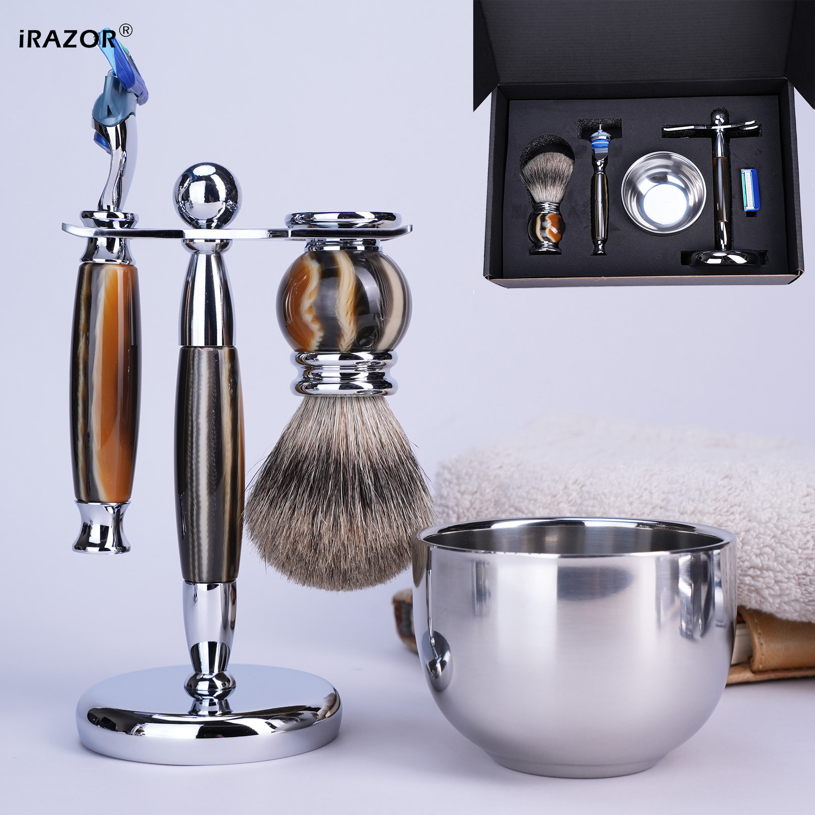 iRAZOR Luxury 5-Blade F5 Fusio - مراجعة Mens Grooming Kit Luxury وسعره
